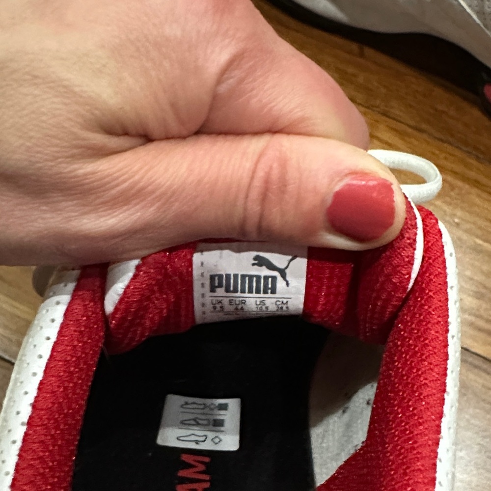 Puma Men's White and Red Sneakers - Picture 4 of 6